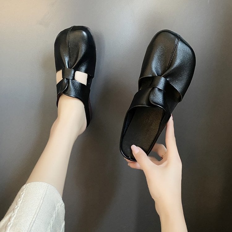 🎊2025 Neujahr Heißer Verkauf👣Flache Pantoletten im Ausgeschnittenes Design