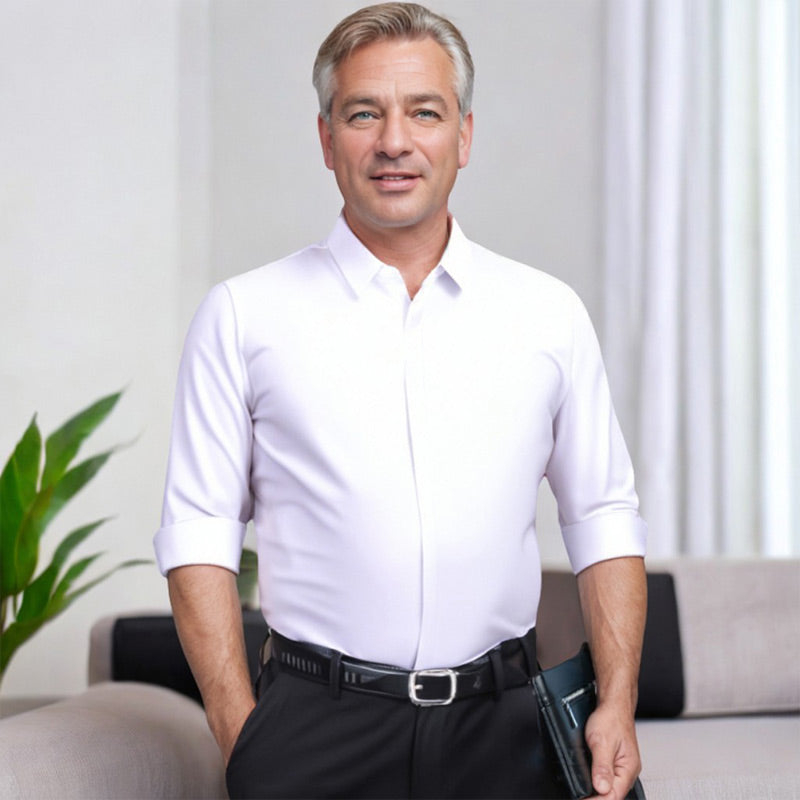 🎉2025 Neuheiten-Schnäppchenangebot✨Knitterfreies Button-Down-Hemd für Herren