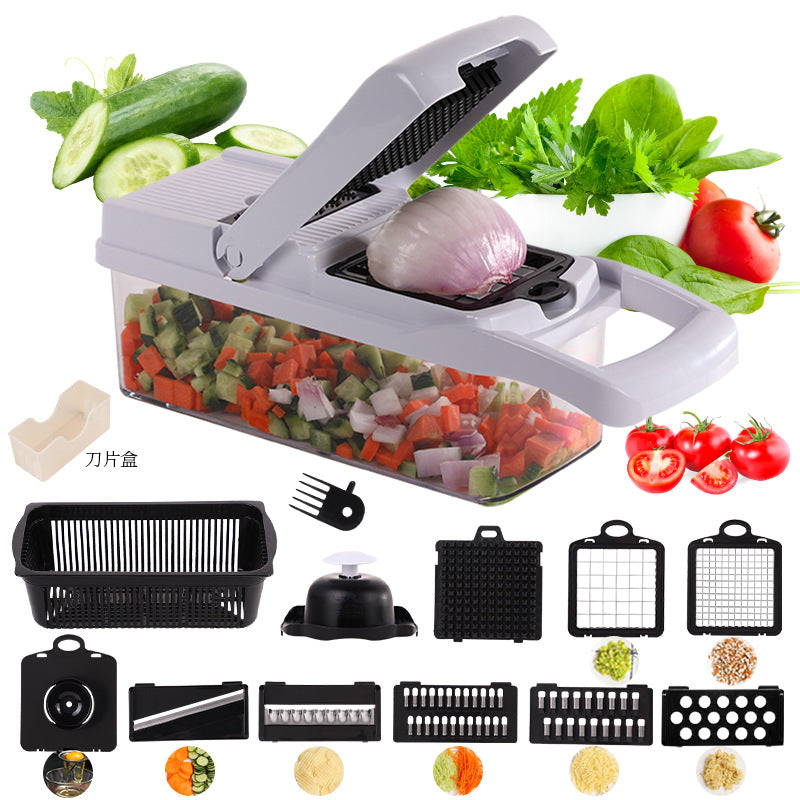 ⏰ Letzte Welle – Lager fast leer – 50% endet jederzeit!15 Stk. – 1 Set 🧑🍳 Multifunktionaler Obst- und Gemüseschneider