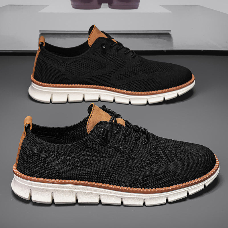 👟 50% RABATT! 🧦 Herren Atmungsaktive Strick-Freizeitschuhe – Leichte Sohle, flexibles Material & bequemer Halt – Perfekt für langes Stehen & Gehen im Alltag 🌿
