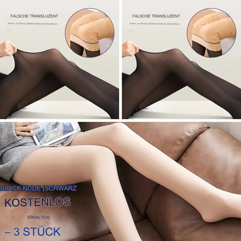 🔥Fake Translucent Warm Plush gefütterte elastische Strumpfhosen✨KOSTENLOSER VERSAND