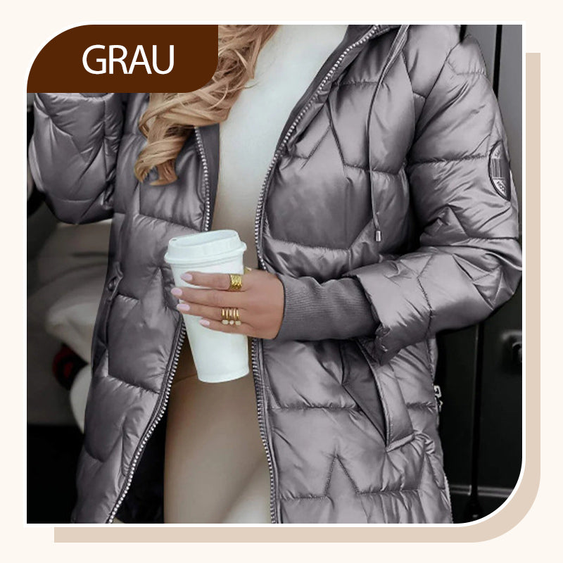 🎁 Winter Sale - Begrenzte Zeit 50% OFF🎁 Baumwolle Warmer Mid-Length Damen Wintermantel mit Kapuze Style