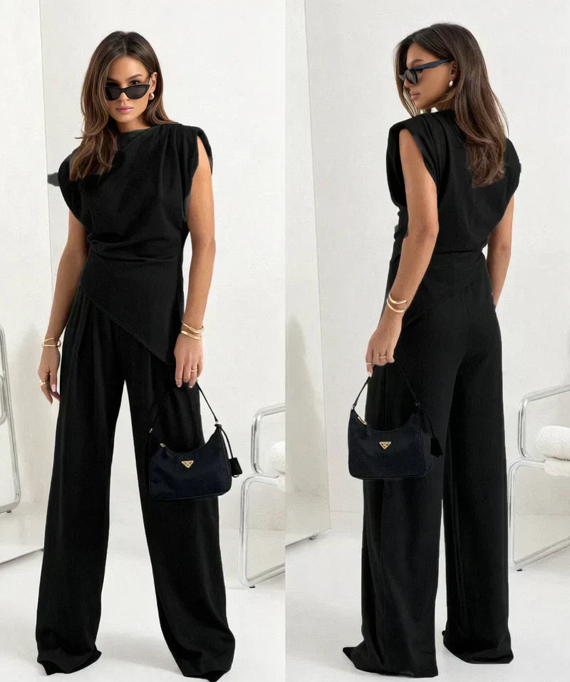 ✨Elegantes, einfarbiges zweiteiliges Set für Damen✨