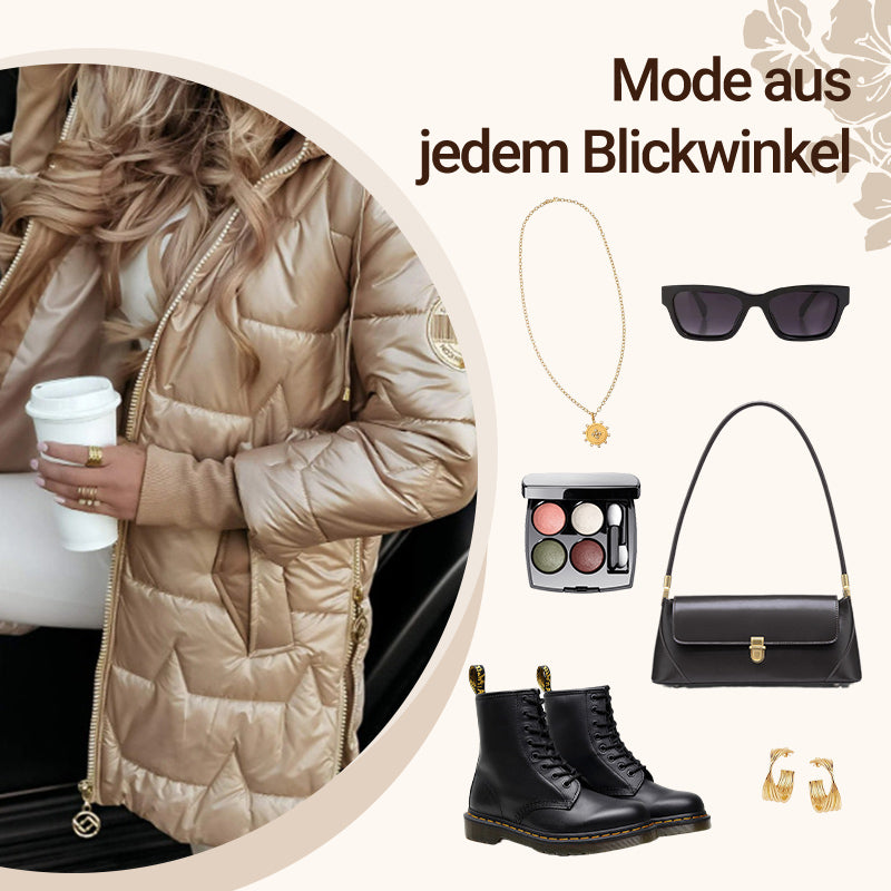🎁 Winter Sale - Begrenzte Zeit 50% OFF🎁 Baumwolle Warmer Mid-Length Damen Wintermantel mit Kapuze Style