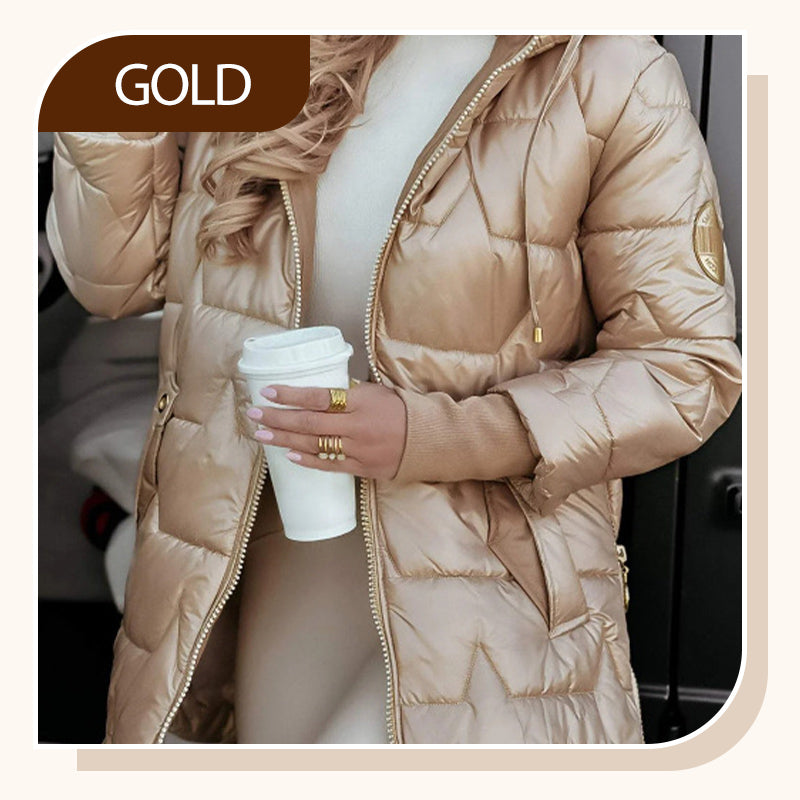 🎁 Winter Sale - Begrenzte Zeit 50% OFF🎁 Baumwolle Warmer Mid-Length Damen Wintermantel mit Kapuze Style
