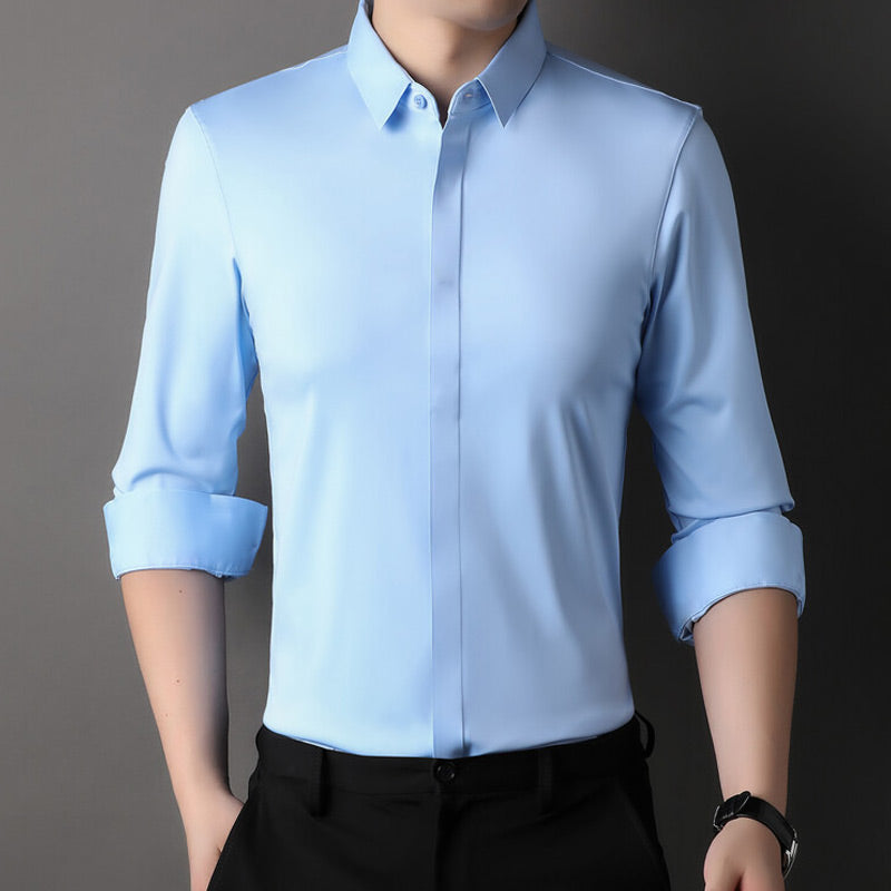 🎉2025 Neuheiten-Schnäppchenangebot✨Knitterfreies Button-Down-Hemd für Herren