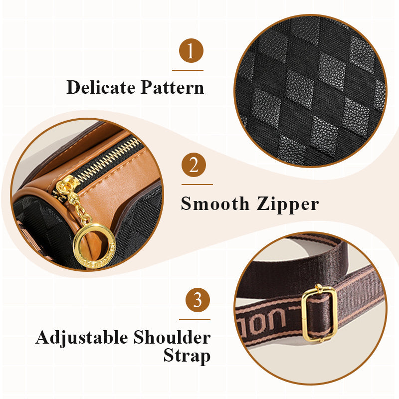 Mode Diamant-Muster große Kapazität 3-Layer Crossbody Bag