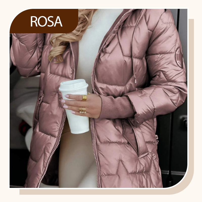 🎁 Winter Sale - Begrenzte Zeit 50% OFF🎁 Baumwolle Warmer Mid-Length Damen Wintermantel mit Kapuze Style