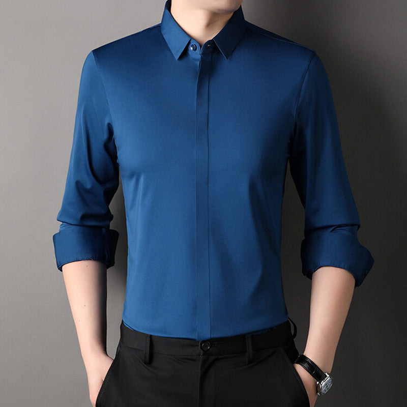 🎉2025 Neuheiten-Schnäppchenangebot✨Knitterfreies Button-Down-Hemd für Herren