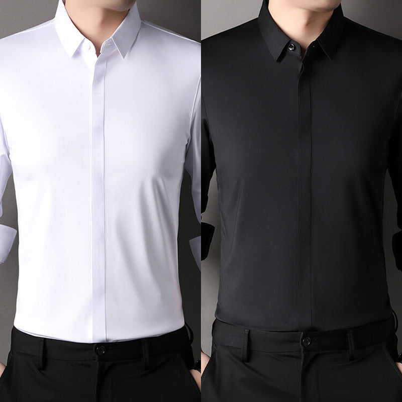 🎉2025 Neuheiten-Schnäppchenangebot✨Knitterfreies Button-Down-Hemd für Herren