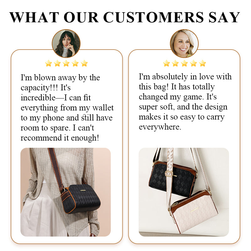 Mode Diamant-Muster große Kapazität 3-Layer Crossbody Bag