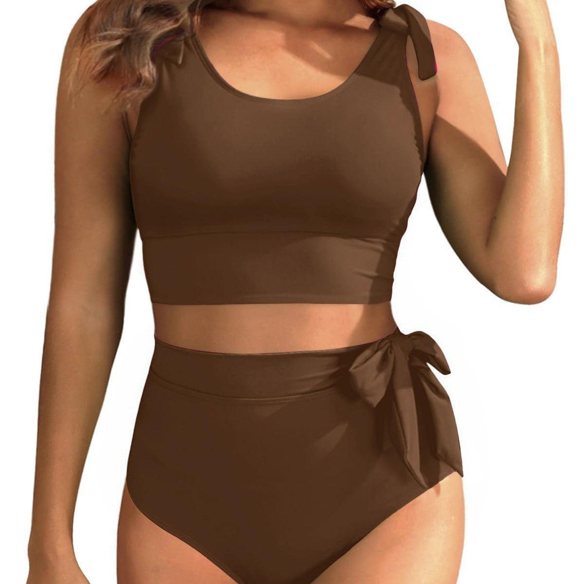 ✨Hot Sale 50% Off 🎀Double Tie High Waist Tummy Control Bikini Set💖