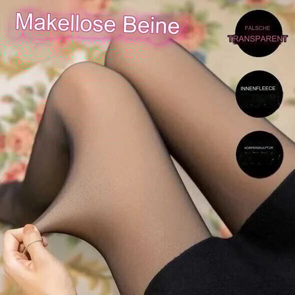 🔥Fake Translucent Warm Plush gefütterte elastische Strumpfhosen✨KOSTENLOSER VERSAND