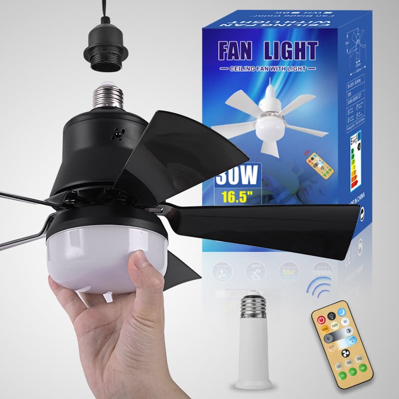 🌀 50% RABATT! ⏳ 40W LED-Deckenventilator mit Licht & Fernbedienung – Ultra-leise, 52 cm & E27-Fassung – Perfekt für Schlafzimmer, Küche oder Garage – inklusive B22-Adapter 🔥