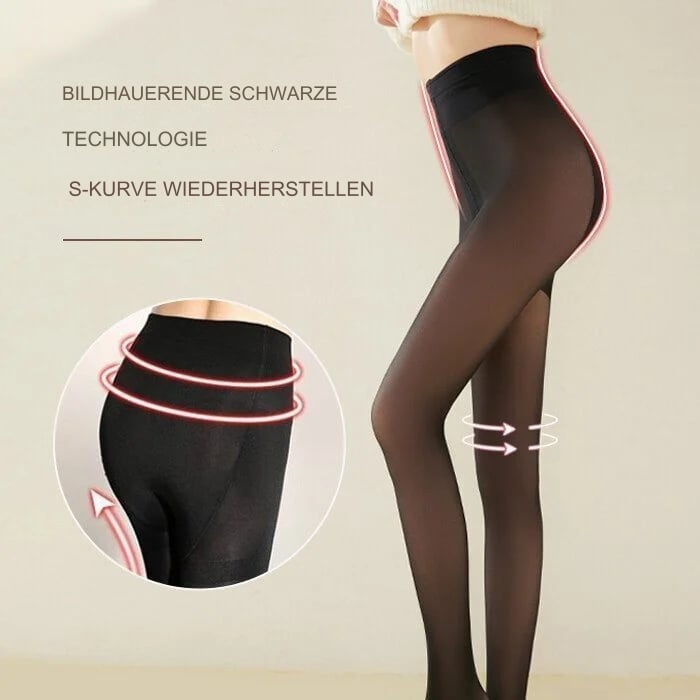 🔥Fake Translucent Warm Plush gefütterte elastische Strumpfhosen✨KOSTENLOSER VERSAND