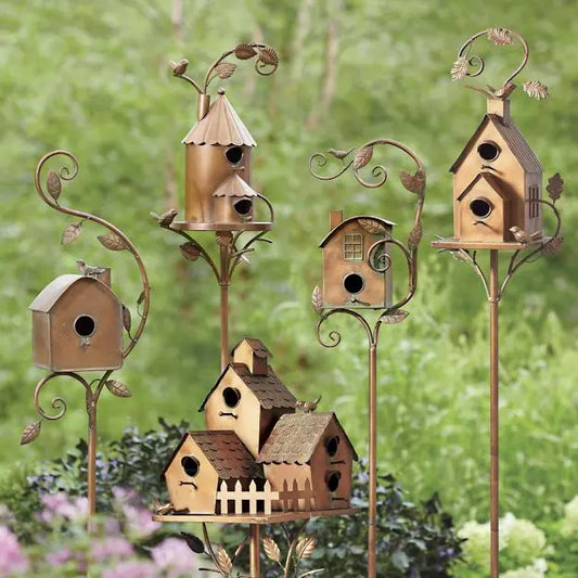 Estacas de Jardín para Casas de Pájaros