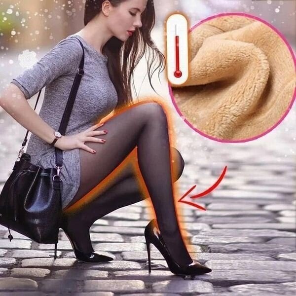 🔥Fake Translucent Warm Plush gefütterte elastische Strumpfhosen✨KOSTENLOSER VERSAND