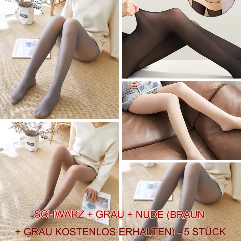 🔥Fake Translucent Warm Plush gefütterte elastische Strumpfhosen✨KOSTENLOSER VERSAND