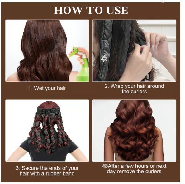 💥HEISSER ANGEBOT🟒�Schlafhaargummi – Lockenstab ohne Hitze🧑🦱🥰