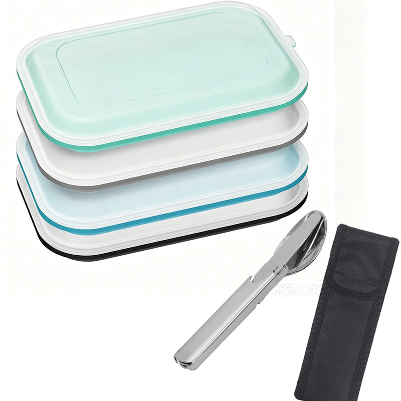 đ±âš Tragbare Lunchbox aus lebensmittelechtem Silikon â 50% RABATT! BPA-frei, auslaufsicher, faltbar â perfekt fĂŒr Arbeit, Reise & Picknick. đ„đȘ