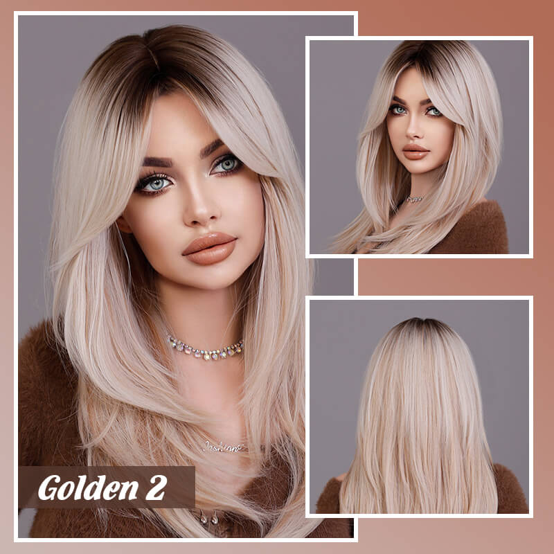💕Layered Pony lange Perücke💥