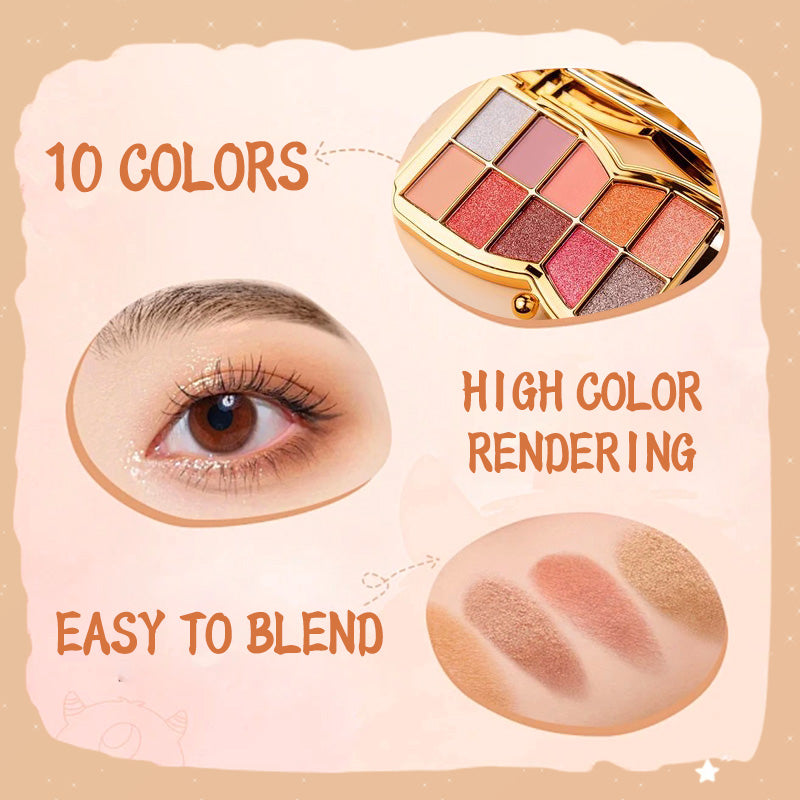 🔥Neujahrsangebote🔥Ideaal Cadeau-10 Kleuren Glitter Oogschaduw Palet