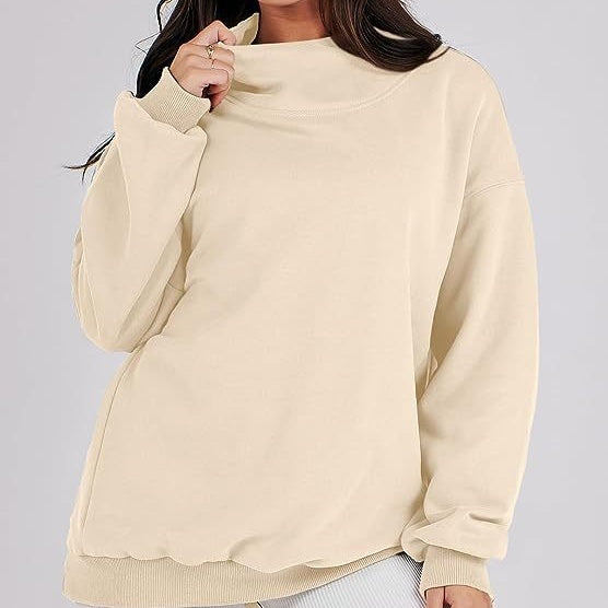 49% RABATT✨Pullover-Sweatshirt mit Rollkragen und langen Ärmeln für Damen