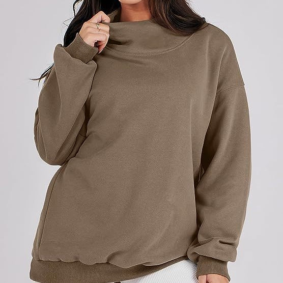 49% RABATT✨Pullover-Sweatshirt mit Rollkragen und langen Ärmeln für Damen