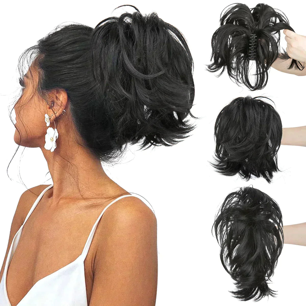 👻Halloween-Aktion👻Zeitlich begrenzt 25% RABATT💕Synthetische Kralle Clip In Pferdeschwanz Haarverlängerungen Diy Haarteil Haar Bun