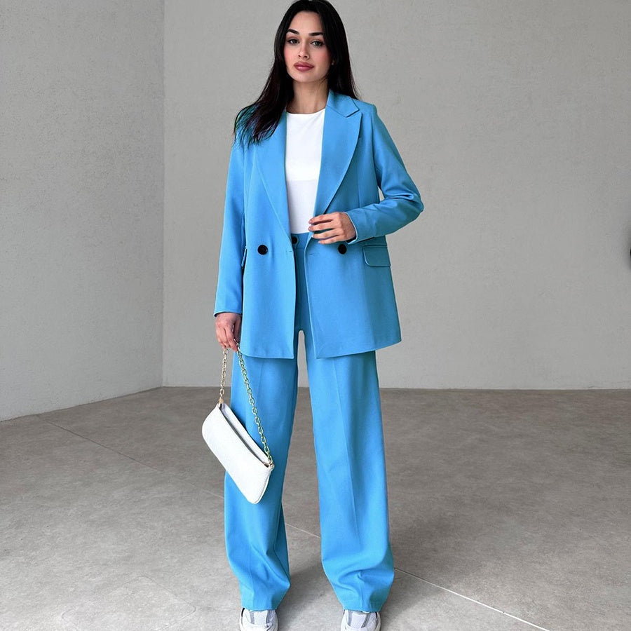 🔥50% Rabatt🔥 Langes 2-teiliges Blazer-Anzug-Set für Damen