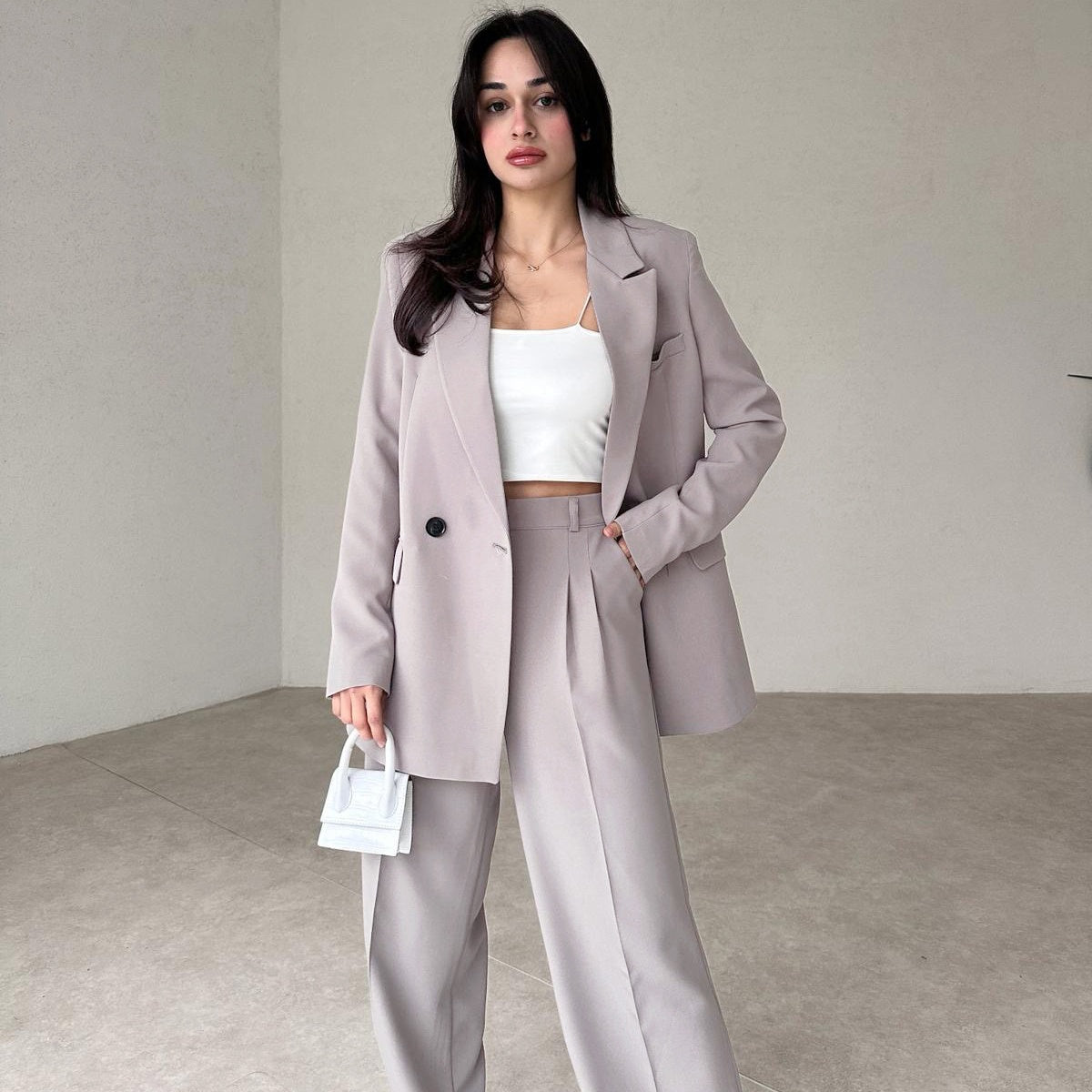🔥50% Rabatt🔥 Langes 2-teiliges Blazer-Anzug-Set für Damen