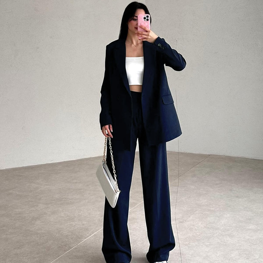 🔥50% Rabatt🔥 Langes 2-teiliges Blazer-Anzug-Set für Damen