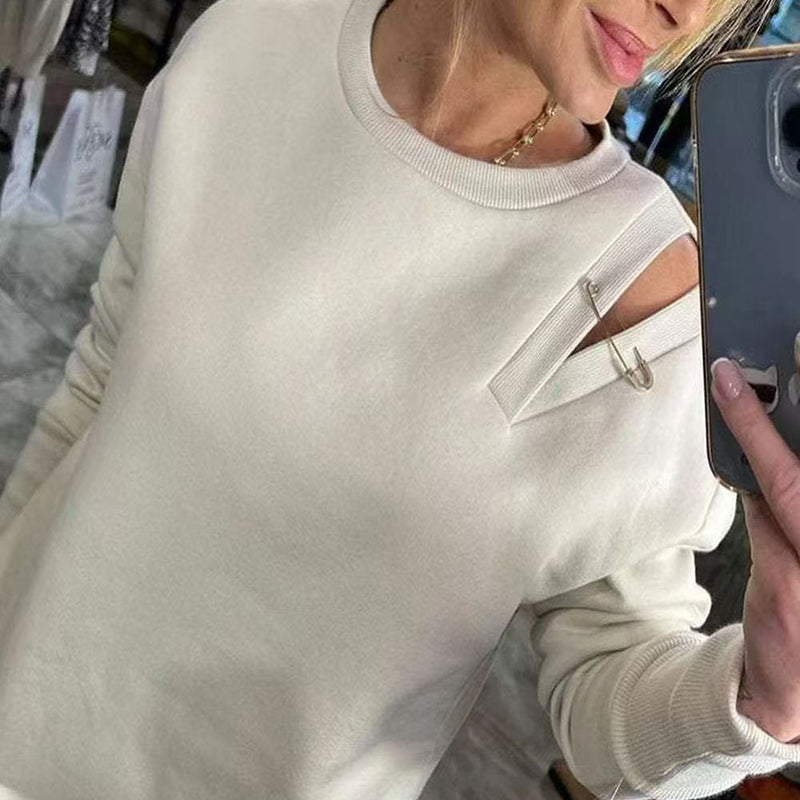 🍁🍁Schickes Cutout-Sweatshirtkleid für Damen😘