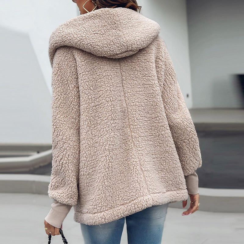 ❄️Winterschlussverkauf Zeitlich Begrenzter 50% RABATT🎀Kunstplüsch-Kapuzenjacke für Frauen