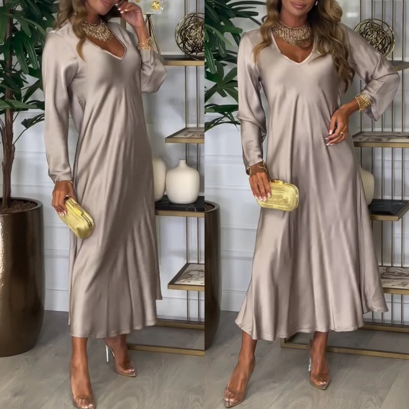 50% Rabatt🔥Elegantes, glänzendes Maxikleid für Damen