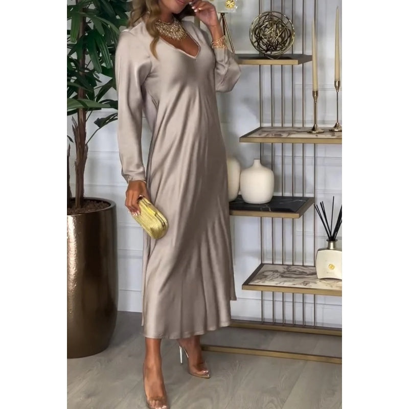 50% Rabatt🔥Elegantes, glänzendes Maxikleid für Damen