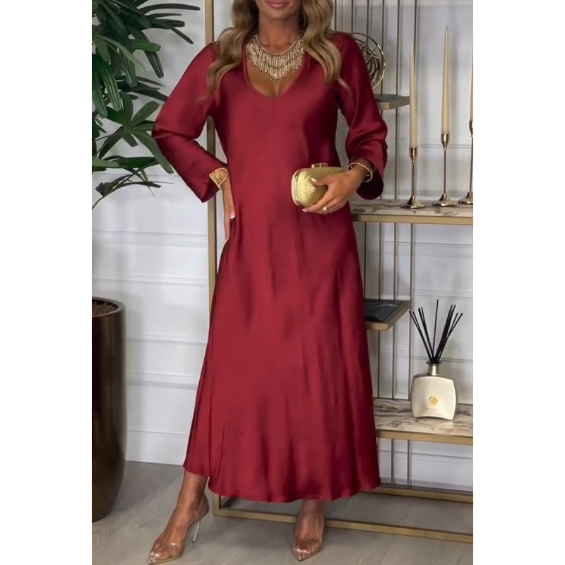 50% Rabatt🔥Elegantes, glänzendes Maxikleid für Damen