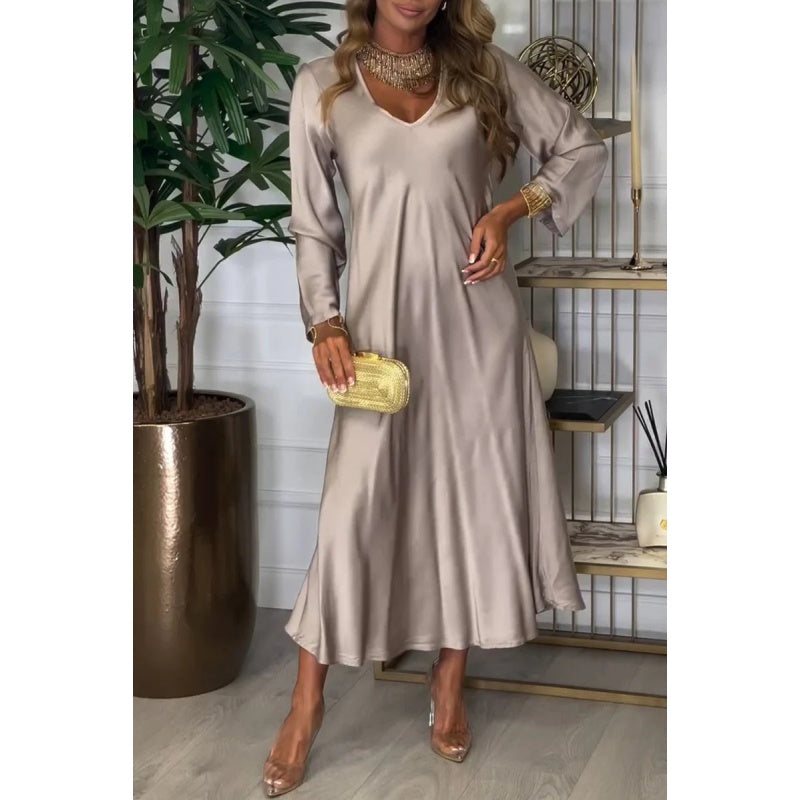 50% Rabatt🔥Elegantes, glänzendes Maxikleid für Damen