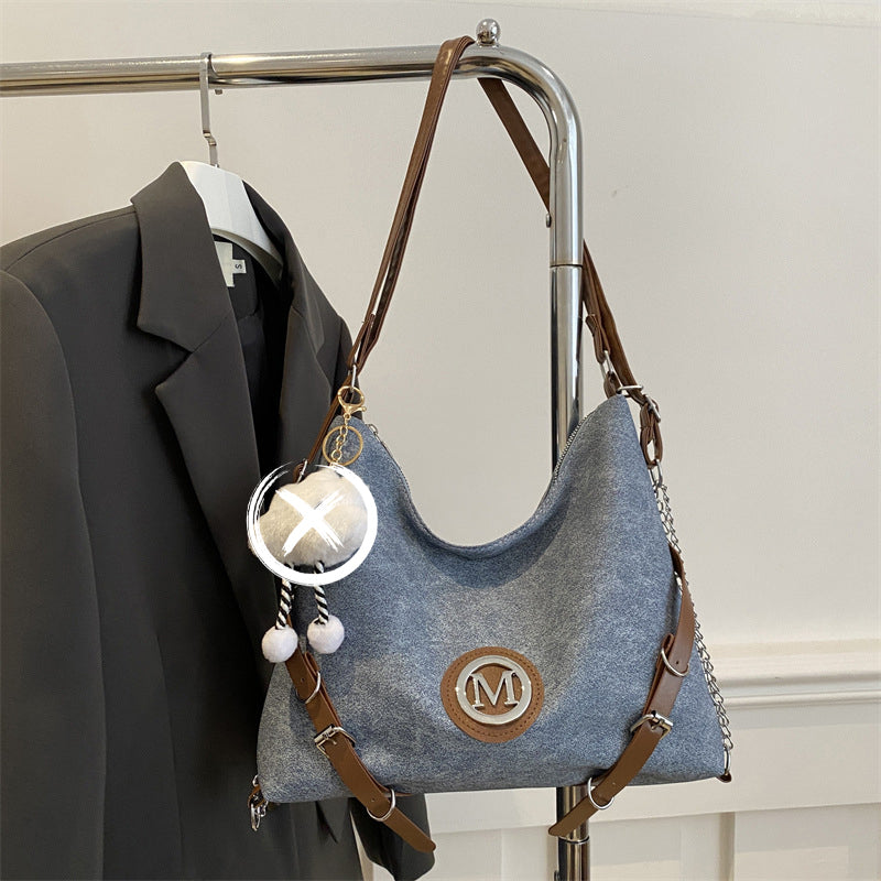 Weiche Vintage-Schultertasche für Damen