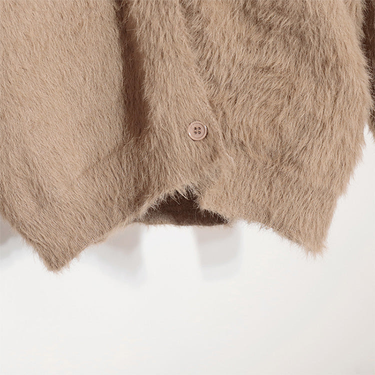 Kuscheliger, flauschiger Cardigan aus Strick für Damen