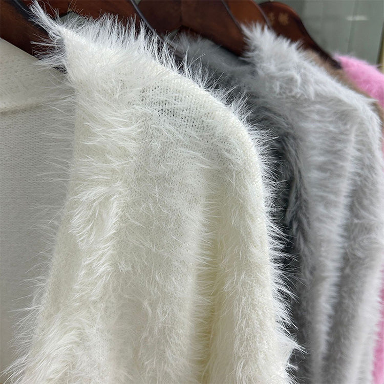 Kuscheliger, flauschiger Cardigan aus Strick für Damen