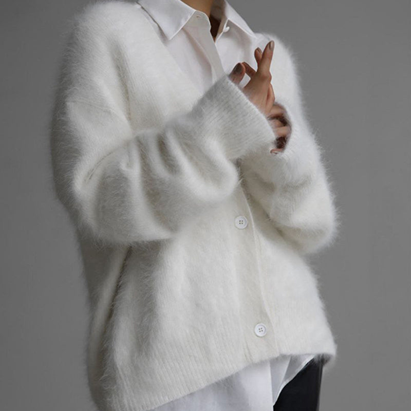 Kuscheliger, flauschiger Cardigan aus Strick für Damen