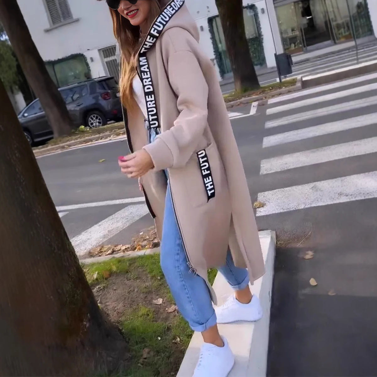 🖤50 % Rabatt❄️Langes Sweatshirt mit Kapuze für Frauen