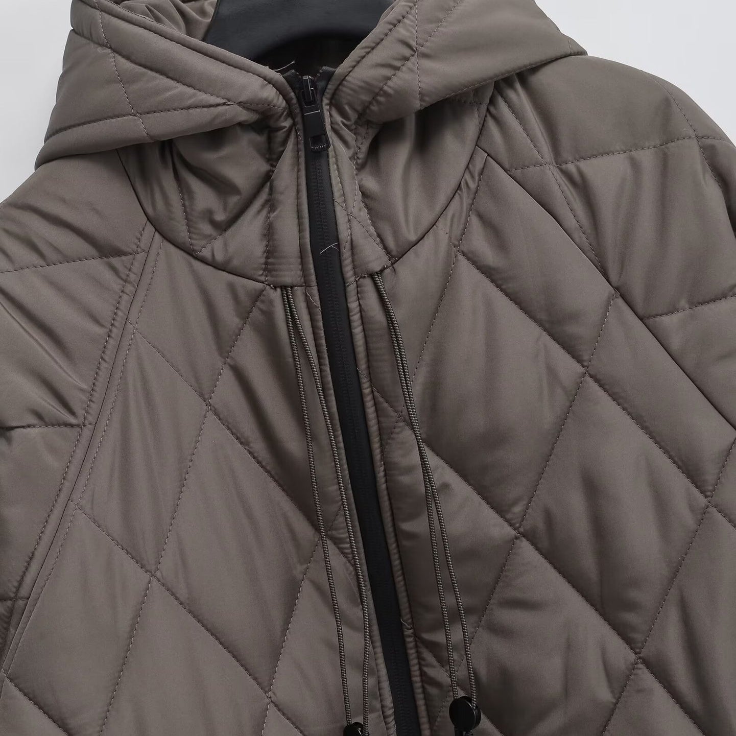 ❄️Heißer Winterschlussverkauf❄️Langer Steppmantel mit Kapuze und Reißverschluss für Frauen