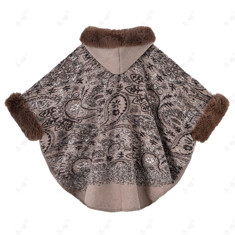 Women's Fall and Winter Oversized Hooded Shawl Jacket