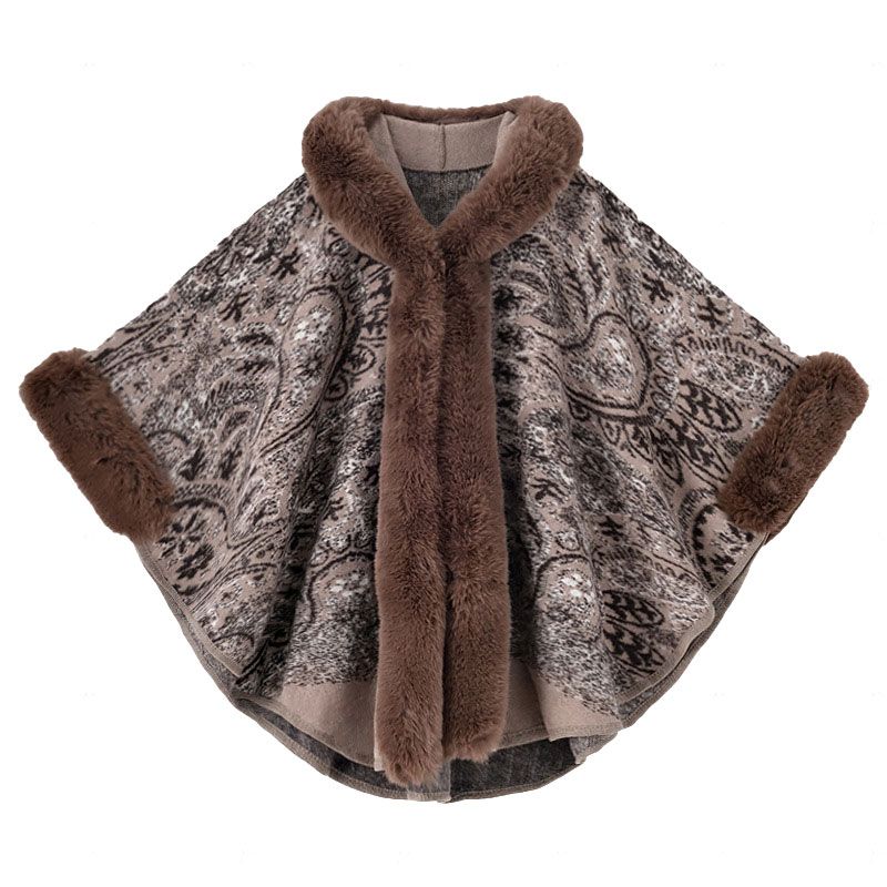 Women's Fall and Winter Oversized Hooded Shawl Jacket