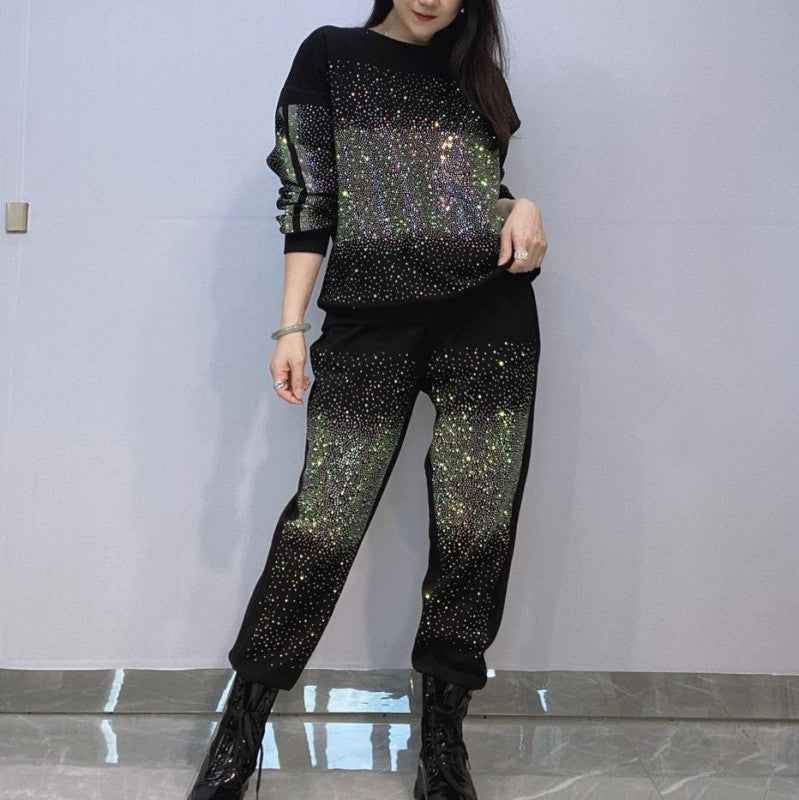 Damenmode Glänzend Übergröße 2-Teiliges Set🎅Weihnachtsaktion