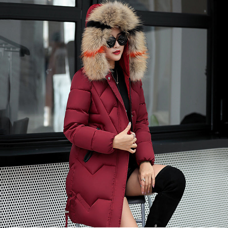 🎄🎅Weihnachts-Sonderangebot🎁 ❄️Winter-Puffermantel mit Kunstpelz-Kapuze für Damen