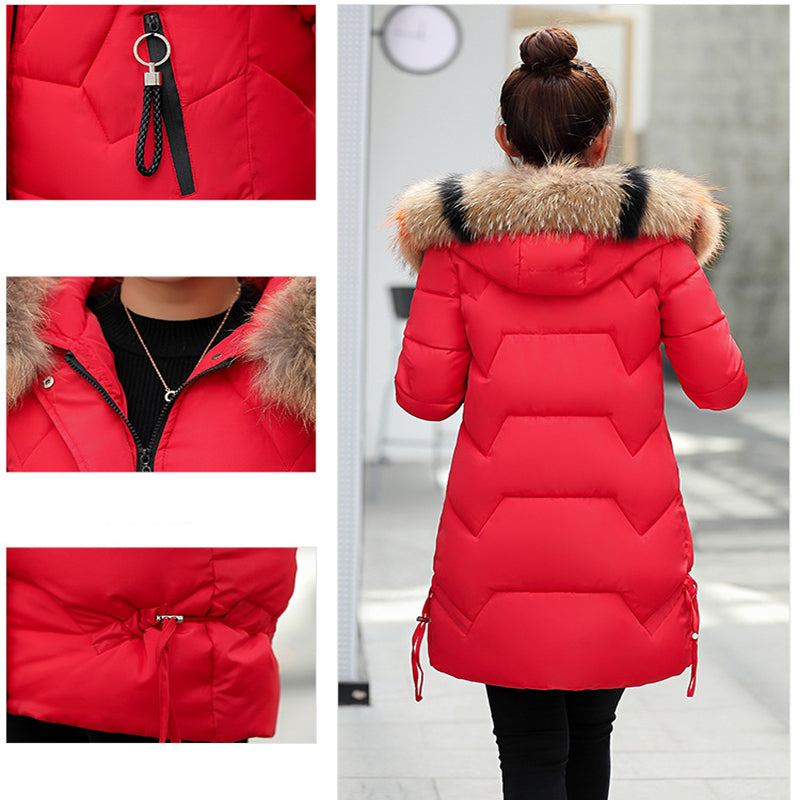 🎄🎅Weihnachts-Sonderangebot🎁 ❄️Winter-Puffermantel mit Kunstpelz-Kapuze für Damen