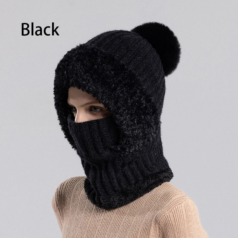 🔥Der Black-Friday-Sale endet bald🔥Women's Winter One-Piece Knitted Beanie Scarf Mask
